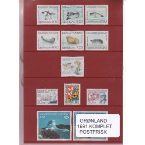 Grnland - 1991 Frimrker Komplet - Postfrisk