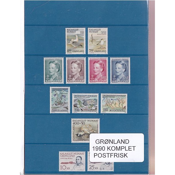 Grnland - 1990 Frimrker Komplet - Postfrisk