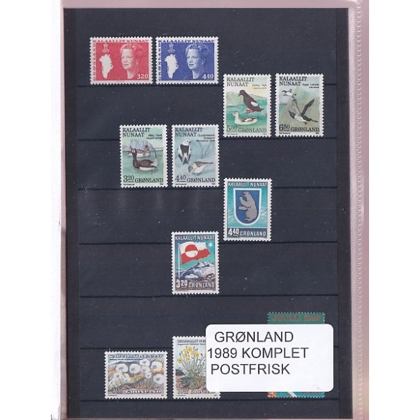 Grnland - 1989 Frimrker Komplet - Postfrisk