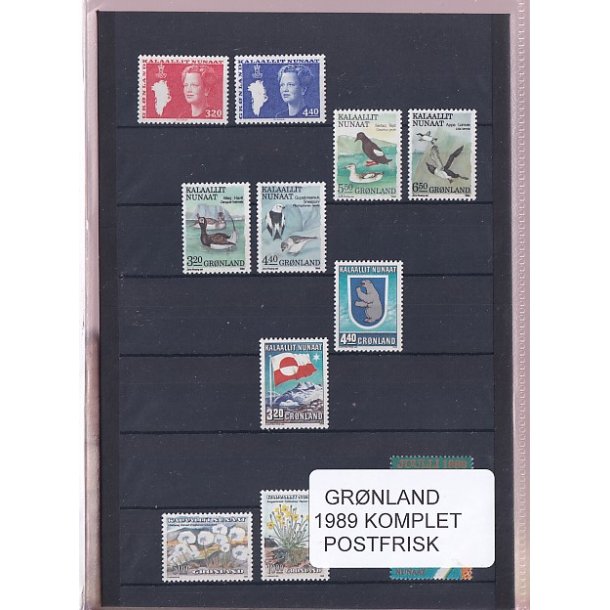 Grnland - 1989 Frimrker Komplet - Postfrisk