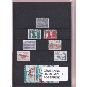 Grnland - 1982 Frimrker Komplet - Postfrisk