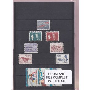 Grnland - 1982 Frimrker Komplet - Postfrisk