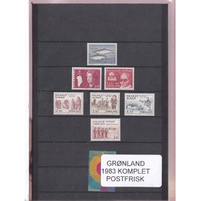 Grnland - 1983 Frimrker Komplet - Postfrisk