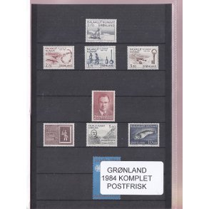 Grnland - 1984 Frimrker Komplet - Postfrisk