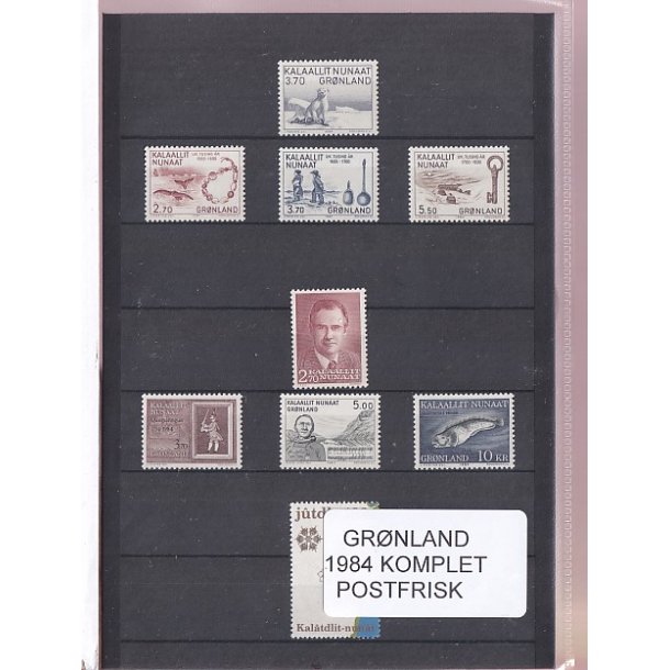 Grnland - 1984 Frimrker Komplet - Postfrisk