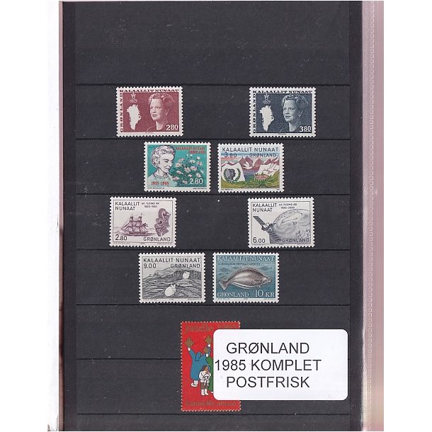 Grnland - 1985 Frimrker Komplet - Postfrisk