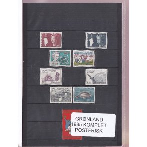 Grnland - 1985 Frimrker Komplet - Postfrisk