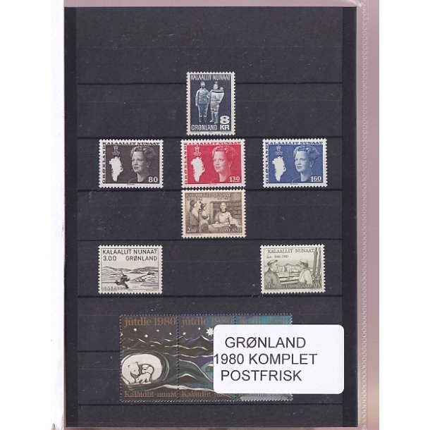 Grnland - 1980 Frimrker Komplet - Postfrisk