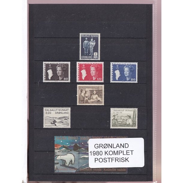 Grnland - 1980 Frimrker Komplet - Postfrisk