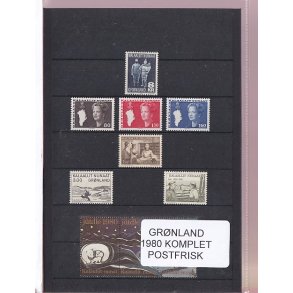 Grnland - 1980 Frimrker Komplet - Postfrisk
