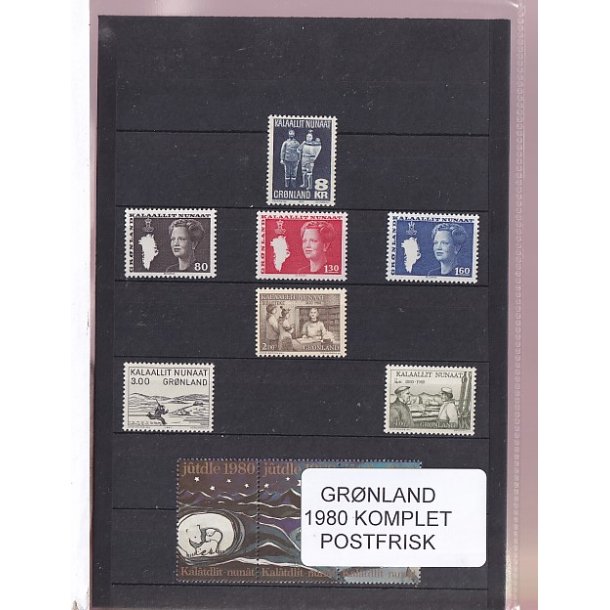 Grnland - 1980 Frimrker Komplet - Postfrisk