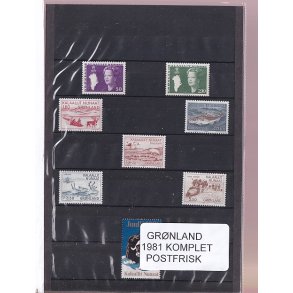 Grnland - 1981 Frimrker Komplet - Postfrisk