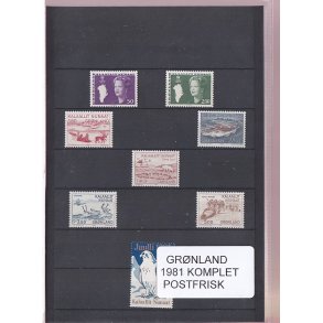 Grnland - 1981 Frimrker Komplet - Postfrisk