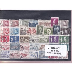 Grnland - 36 Stk. Stemplede