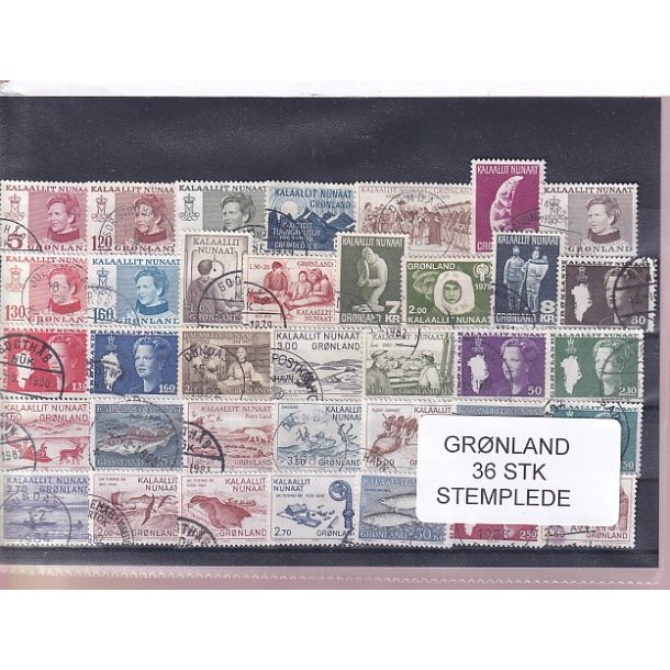 Grnland - 36 Stk. Stemplede