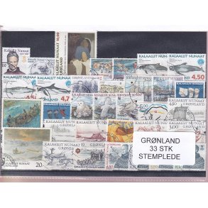 Grnland - 33 Stk. Stemplede