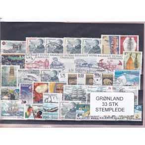 Grnland - 33 Stk. Stemplede