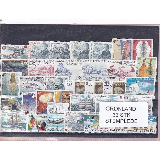 Grnland - 33 Stk. Stemplede