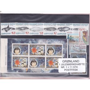 Grnland - Julemrkehfte Nr. 1 + 11 Stk. - Postfrisk