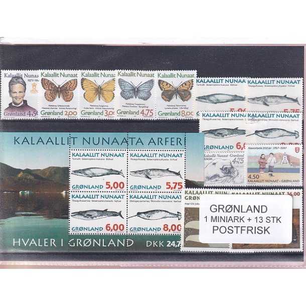 Grnland - 1 Miniark + 13 Stk. - Postfrisk