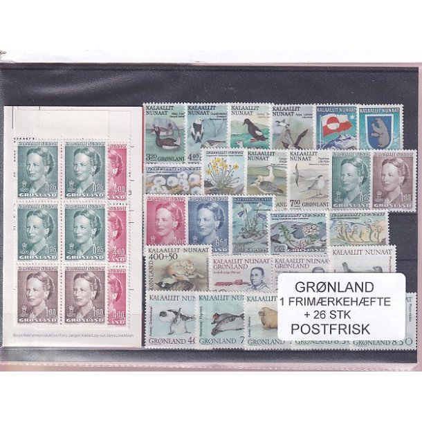 Grnland - Frimrkehfte NR. 2 + 26 Stk. - Postfrisk