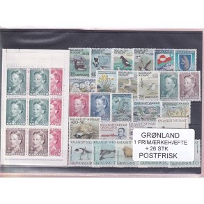 Grnland - Frimrkehfte NR. 2 + 26 Stk. - Postfrisk