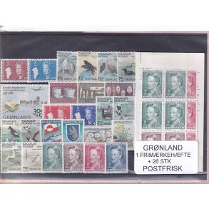 Grnland - Frimrkehfte NR. 2 + 26 Stk. - Postfrisk