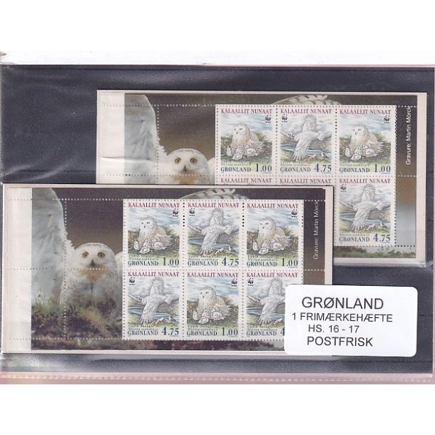 Grnland - Frimrkehfte HS 16 - HS 17 - Postfrisk