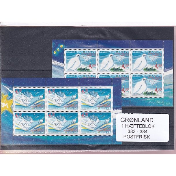 Grnland - Hfteblokke AFA 383 - 384 - Postfrisk