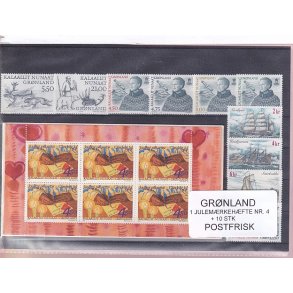 Grnland - Julemrkehfte Nr. 4 + 10 Stk.  - Postfrisk