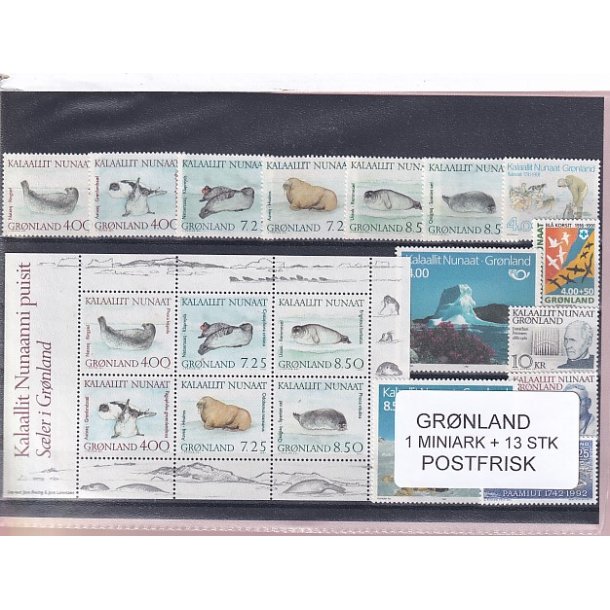Grnland - 1 Miniark + 13 Stk. - Postfrisk
