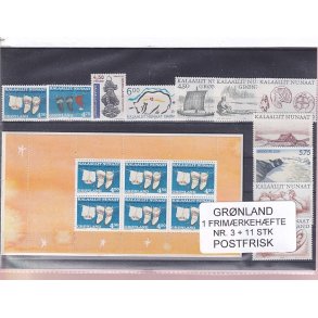 Grnland - Julemrkehfte Nr. 3 + 11 Stk. - Postfrisk