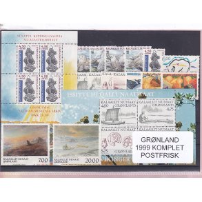 Grnland - 1999 Frimrker Komplet - Postfrisk