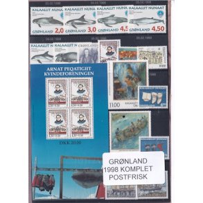 Grnland - 1998 Frimrker Komplet - Postfrisk