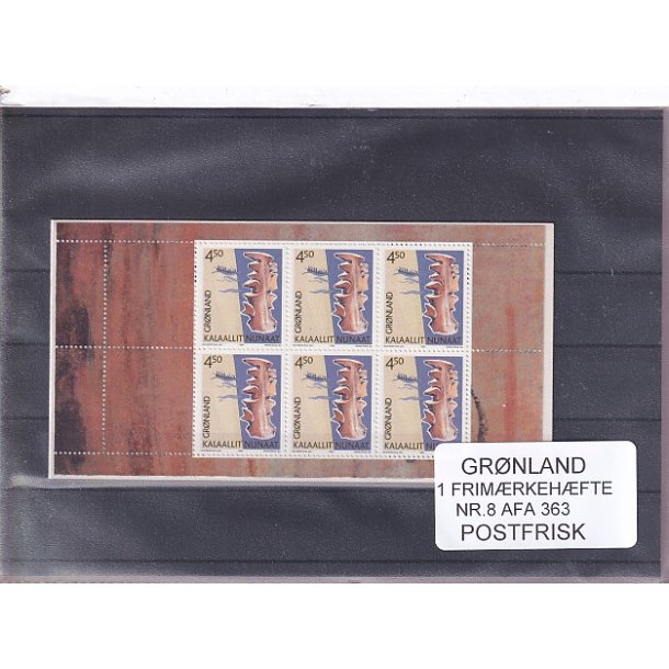 Grnland - Frimrkehfte Nr. 8 - AFA 363 - Postfrisk