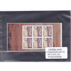 Grnland - Frimrkehfte Nr. 8 - AFA 363 - Postfrisk