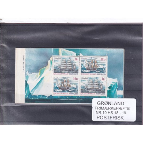 Grnland - Frimrkehfte Nr. 10 - HS 18 - 19 - Postfrisk