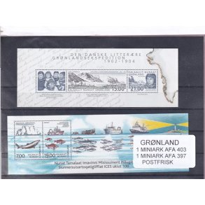 Grnland - 2 Miniark AFA 403 - AFA 397 - Postfrisk