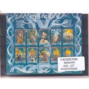 F�r�erne - 1 Miniark 428 - 437 - Postfrisk