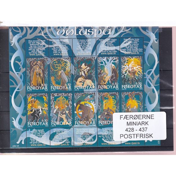 F�r�erne - 1 Miniark 428 - 437 - Postfrisk