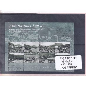 F�r�erne - 1 Miniark 452 - 459 - Postfrisk