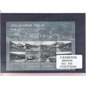 F�r�erne - 1 Miniark 452 - 459 - Postfrisk