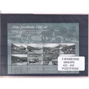 F�r�erne - 1 Miniark 452 - 459 - Postfrisk