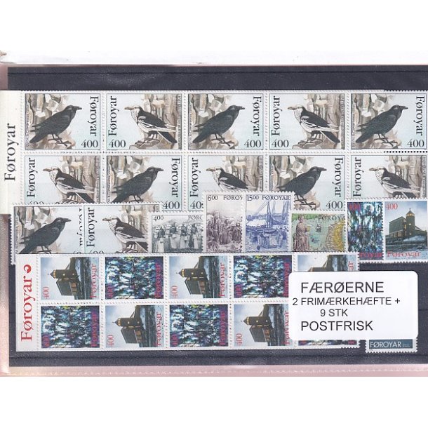 F�r�erne - 2 Frim�rkeh�fter + 9 Stk. - Postfrisk