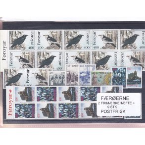 F�r�erne - 2 Frim�rkeh�fter + 9 Stk. - Postfrisk