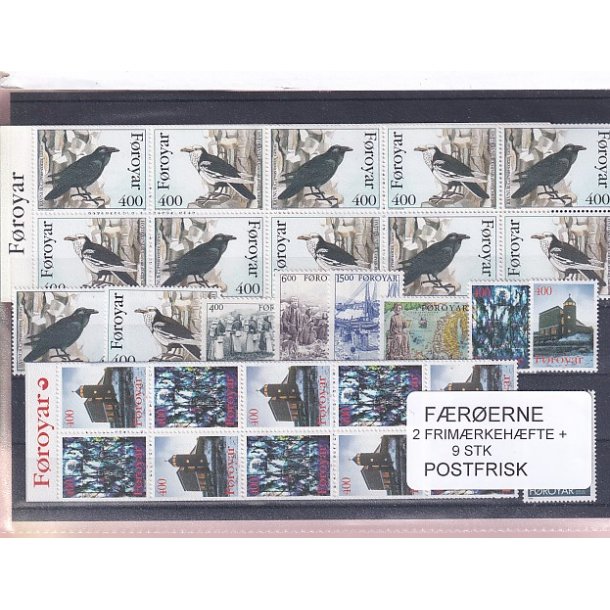 F�r�erne - 2 Frim�rkeh�fter + 9 Stk. - Postfrisk