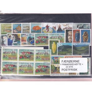 F�r�erne - 1 Frim�rkeh�fter + 23 Stk. - Postfrisk