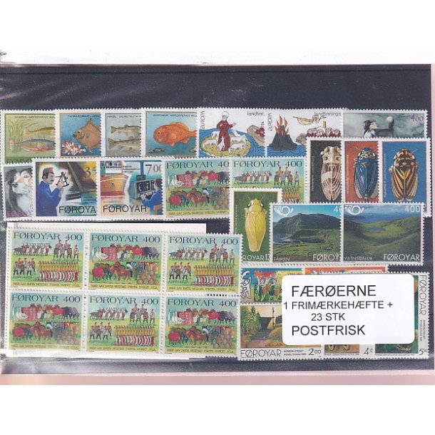 F�r�erne - 1 Frim�rkeh�fter + 23 Stk. - Postfrisk