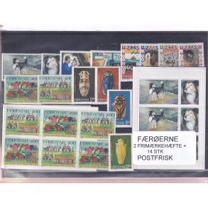 F�r�erne - 2 Frim�rkeh�fter + 14 Stk. - Postfrisk