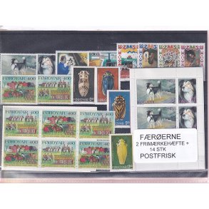 F�r�erne - 2 Frim�rkeh�fter + 14 Stk. - Postfrisk